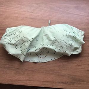 Blue flowy bikini top